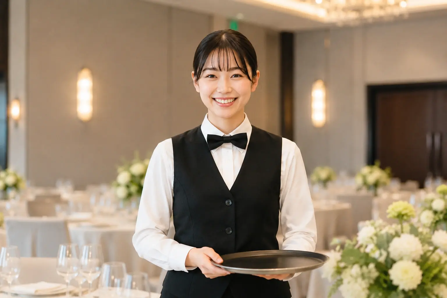 ホテル宴会・パーティー会場のサービススタッフ